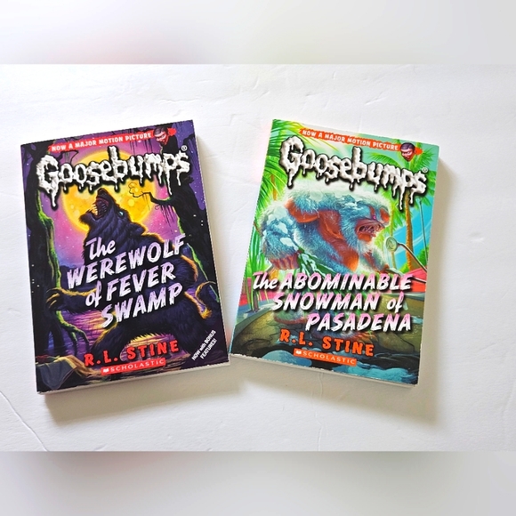 Goosebumps #11 &27 Werewolf Fever Swamp & Abominable Childrens Book Bundle NEW! - Picture 1 of 6